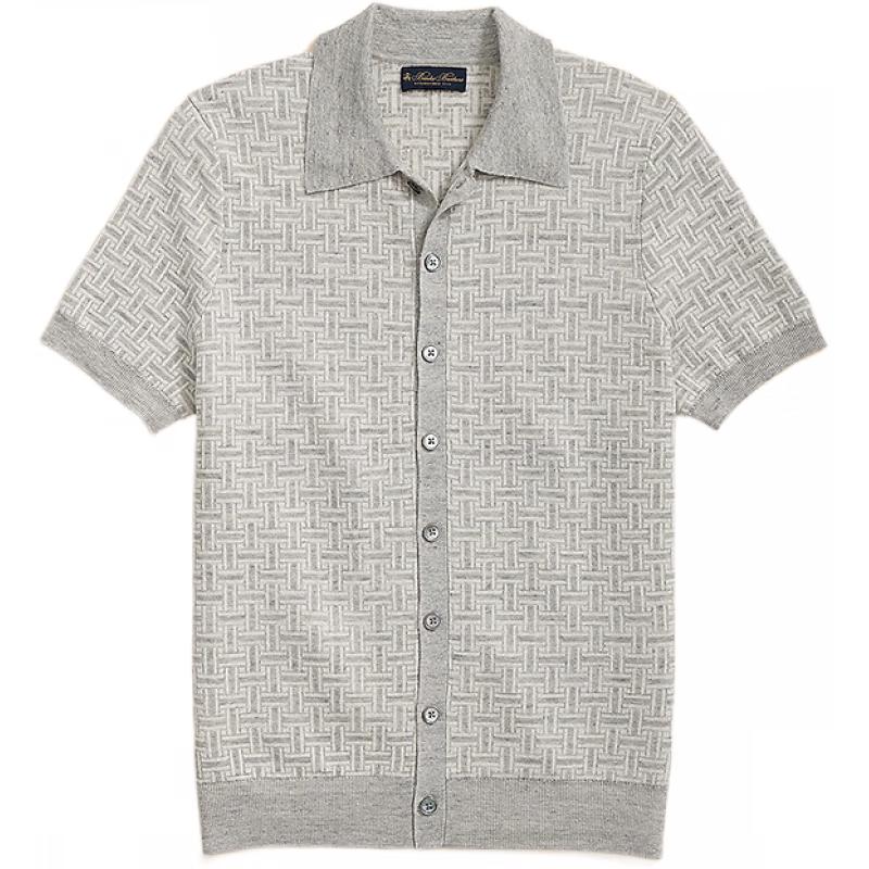 

Brooks Brothers Men s Linen Short Sleeve Knitted Cardigan M