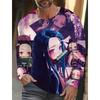 Men's Long-sleeved T-shirt 3D Printing Animation Pattern Printing Men's T-shirt Autumn Tops Casual T-shirt Pullover