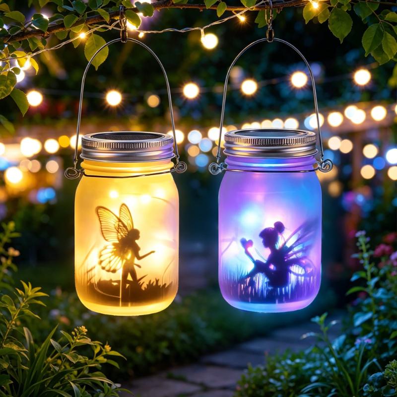 Creative Solar Mason Jar Cap Cap Light String 20 LED Waterproof Fairy Firefly Jar Lid Lights for Patio Garden Wedding Decoration