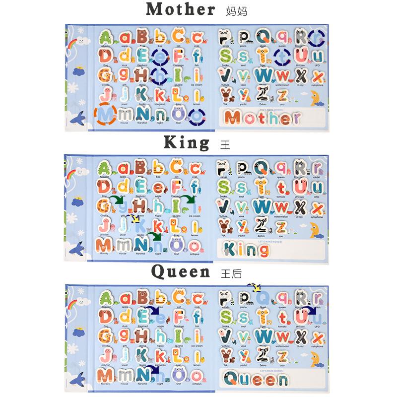 Wooden Magnetic English Alphabet Cognitive Chip Toys Stimulate Learning Interest And Deepen Understanding Of Toys