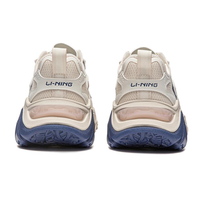 Li Ning CF Su Series Thousand Lines Strategy SS Shock Absorption Rebound Low Top Casual Shoes Women Casual Shoes Gray White Blue AGLU142-6
