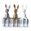 Nordic Long-Eared Sitting Rabbit Modern Rabbit Statues Rabbit Sculpture  Desk Shelf Decoration