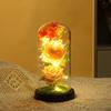 Qixi Festival Valentine's Day gift, immortal flower glass cover, rose gift box, simulated flower gift, home ornament dust cover