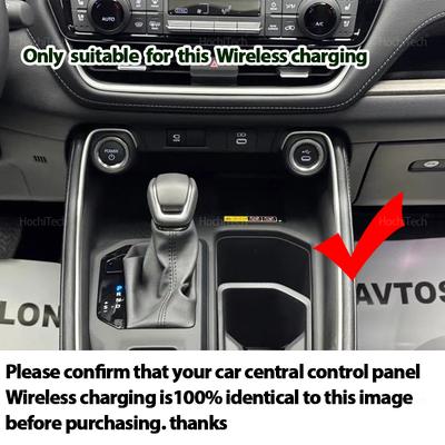 Fast Wireless Charging Pad Non-Slip Mat Car Storage Lightweight Phone Wireless Charger Mat for Toyota Grand Highlander 2025-2025