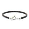 Noter Men Leather Bracelet Stainless Steel OT Buckle Bangle Pulsera De Cuero Wrap Braslet Locomotive Hiphop Rock Braclet Pulsera