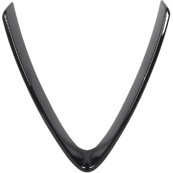 Bumper Grill Trim,V Shape Front Grille Decoration,Bright Black Grill Cover,Compatible with Alfa Romeo Stelvio 2017-2023