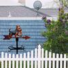 Metal Weather Vane Outdoor Wind Indicator Rustic Style Dog Wind Vane Rooftop Decoration for Shed Garden Yard Decor