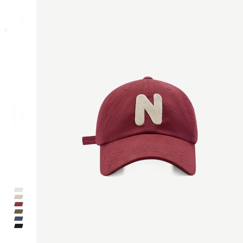 Street tide brand N soft top baseball cap men's and women's street racket spring and summer simple face cap