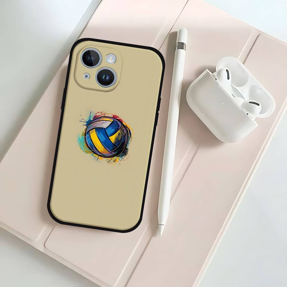 P-Pintadas De Voleibols Black Phone Case That Fits For IPhone 17,16,15,11,13,14 Pro Max,Plus,X,Xr,Xs Max,13Mini