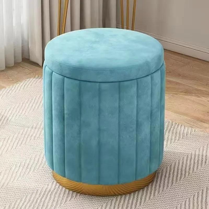 Makeup Stools Light Luxury Round Stools Chairs Bedrooms Sofas Side Stools Dressing Stool Vanity Ottomans Storage Bench