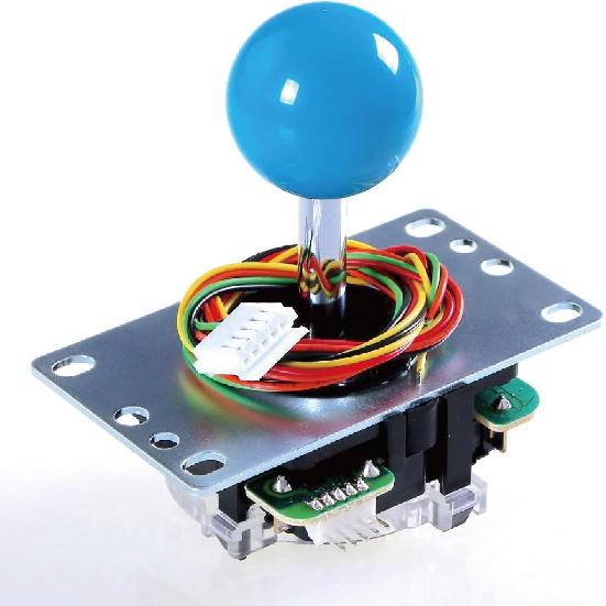 

SANWA JLF-TP-8YT Джойстик Синий Оригинал - для Аркадной Jamma Игры Регулируемый 4 и 8 направлений, Совместимый с Catz Mad SF4 Tournament Joystick (Синий шар