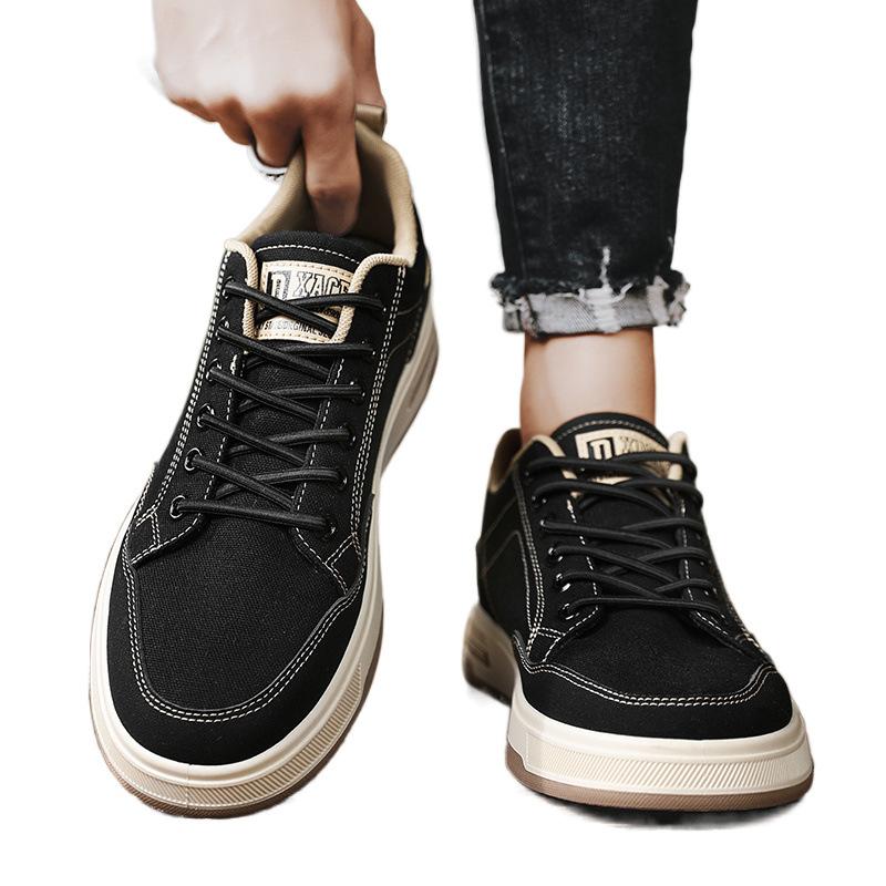 New Autumn Sports and Leisure Canvas Shoes Black Board Shoes