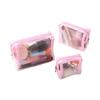 Large Capacity Transparent Makeup Bag Zipper Handheld Makeup Pouch for 3Pcs/Set Girls