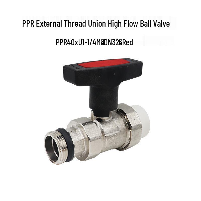 Dual-Use All Copper High Flow Ball Valve for AC and Floor Heating