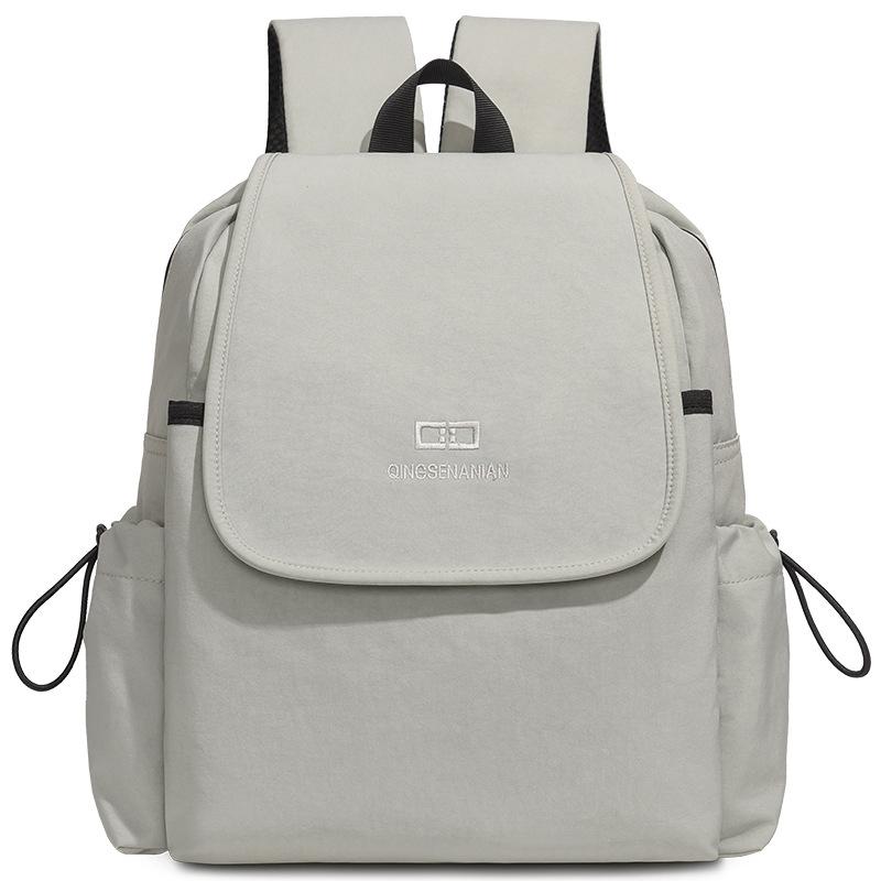 Solid Color Women's Backpack Student Schoolbag