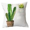 Office Chair Cushion Home Pillow Case Ins Plush Printed Pillow Case Green Plant Nordic Style Pillow