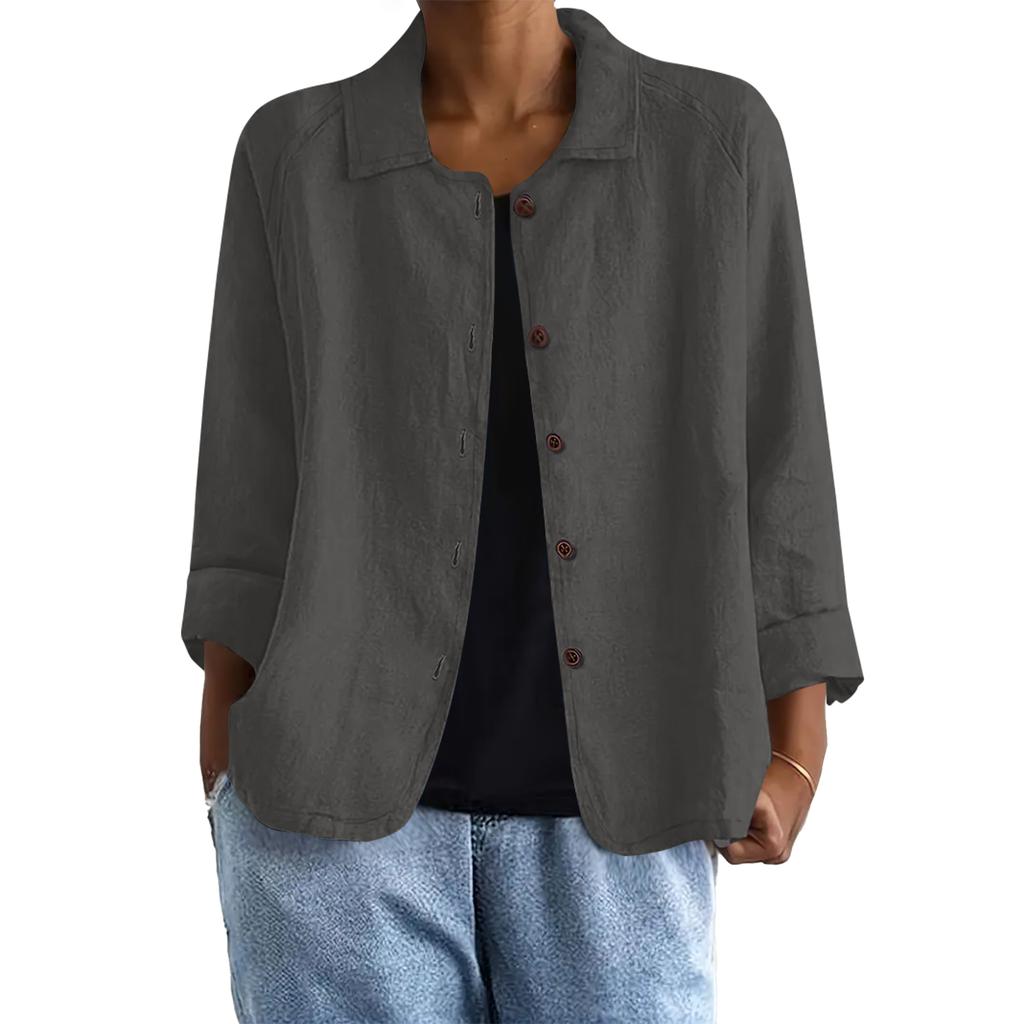 Women's Loose Fashion Collar Casual Cardigan Tops Jacket