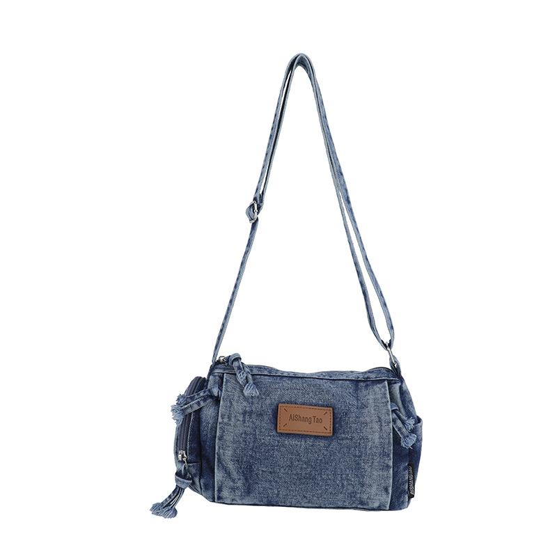 Bolso de Hombro Único Estilo Hong Kong Retro y Sencillo para Uso Casual de Estudiante, Bolso Cruzado