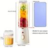1 Portable electric juicer - USB rechargeable, compact circular design, suitable for home, travel, dormitory, and outdoor use