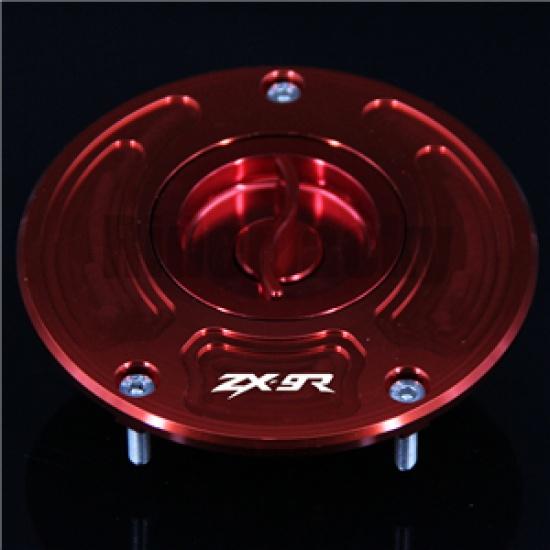 CNC Aluminum Keyless Motorcycle Accessories Fuel Gas Tank Cap Cover For Kawasaki ZX-9R ZX9R ZX9 R 2000-2003 2001
