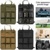 Universal Vehicle Seat Back Organizer Military Style Camo Storage Bag with 7 Pockets Tactical Auto Organizer for Car Truck SUV
