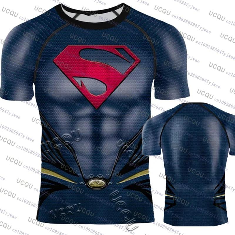 New Superman Limited Edition Performance Short Sleeve Men s Fitness Running Oversize Breathable Quick Dry Sport Men s Clothing XXS