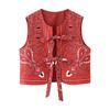 Jnleaog Summer New Arrival Women's Clothing Fashion Style French Commute Style Fashion All-Match Lace-up Accessories Cotton Vest