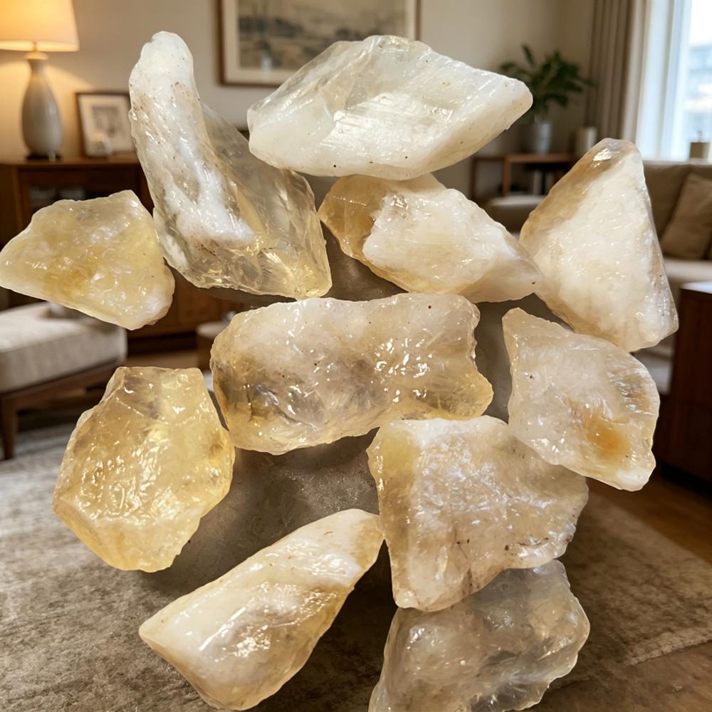 100g Natuurlijke Citrien Kristal Ruwe Steen Genezende Gele Kristalstenen Mineralen Specimen Huisdecoratie