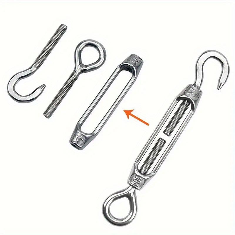 4pcs Stainless Steel OC Type Open Body Turnbuckles Wire Rope Tensioner Locking Accessories