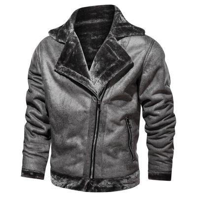 En Stock Veste Décontractée Marron en Coton pour Jeunes avec Fermeture Éclair & Poches Obliques