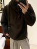 Unisex High Collar Lazy Style Hooded Knit Sweater