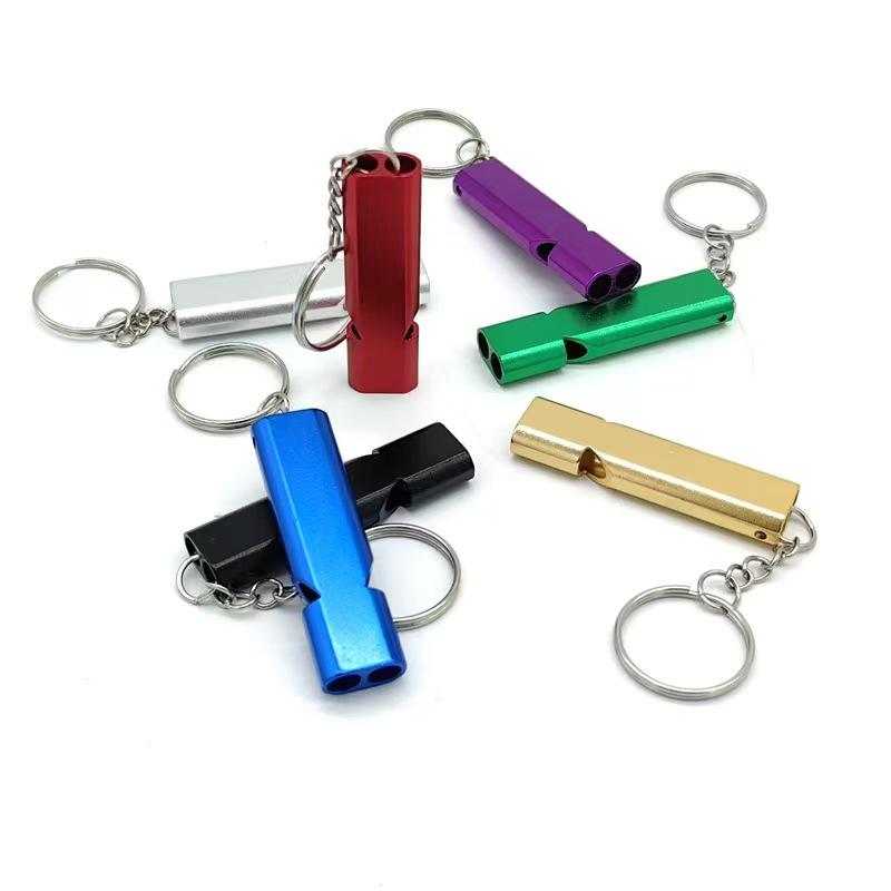 Aluminum Dual-Frequency Survival Whistle EDC Tool