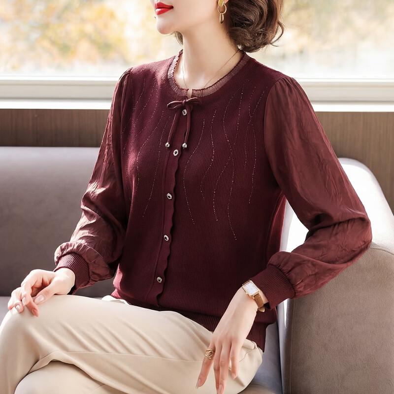 QianLian Women s Long Sleeve Knitted Casual Top