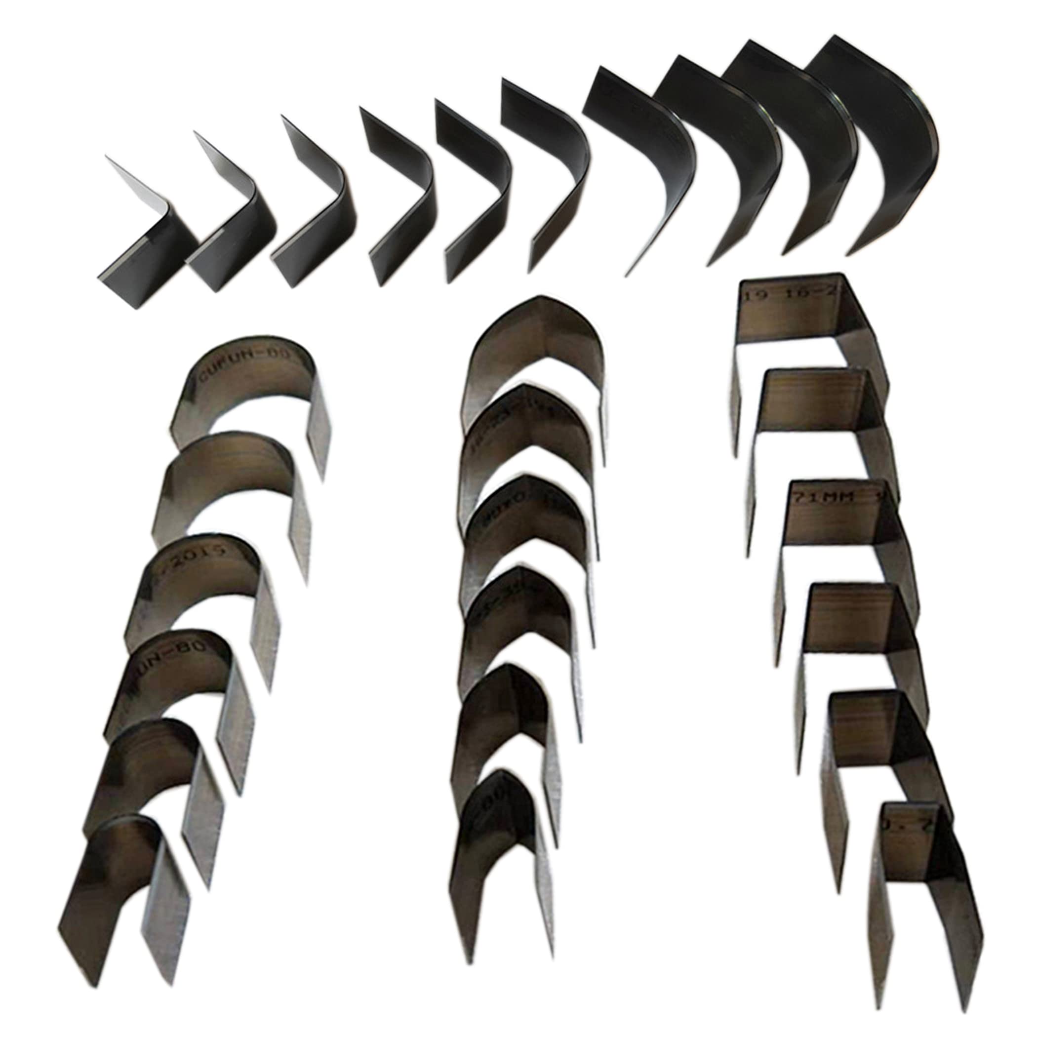 

nullie Leather Craft End Punch, Die-Cutting Punch, Band End Cutting Tool, Case Included, 28-Piece Set