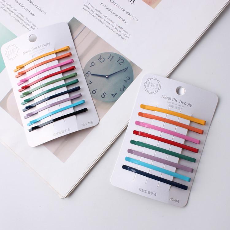 Korean Ins Hair Clip Ponytail Accessory - Simple Flyaway Top & Side Clip for Girly Styles
