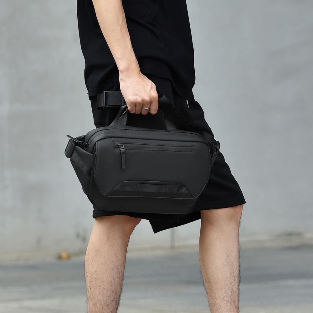 Shoulder Bag Men Multifunction Expandable Waterproof Travel Crossbody Sling Bag Pack Messenger Pack Chest Bag for Male