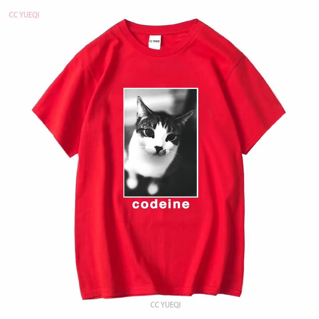 Codeine T Shirt long or short sleeves vintage Washed fashion Unisex Stylish streetwear Slightly homme designer clothes