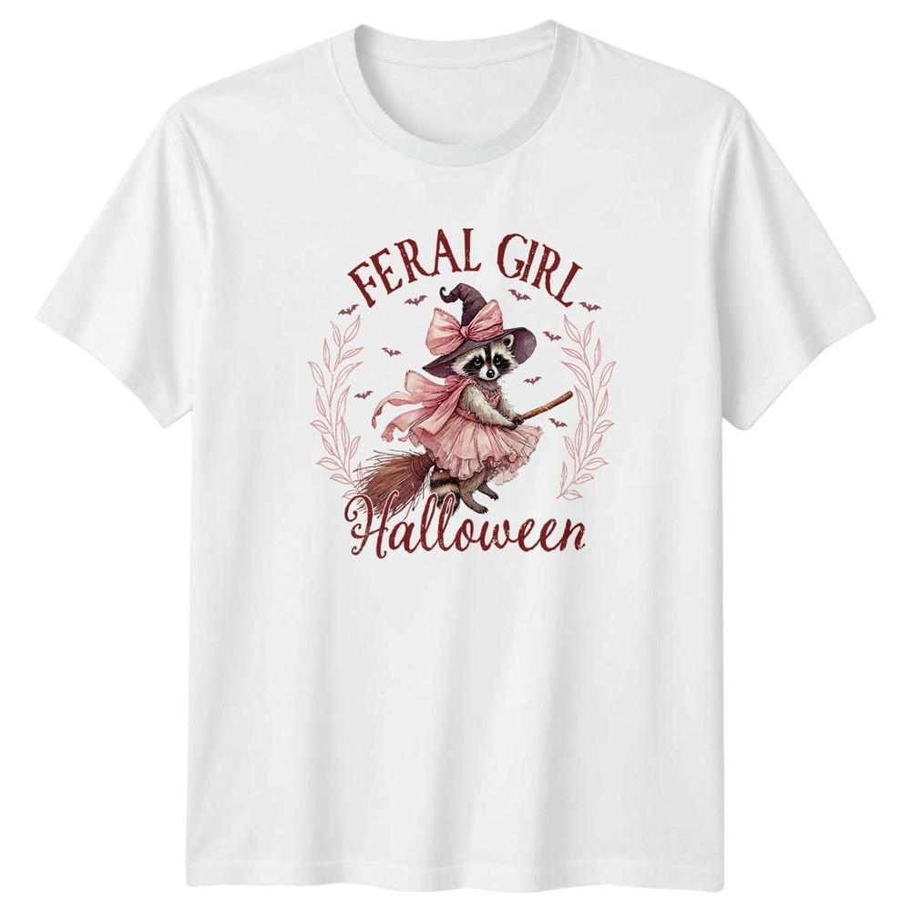 Feral Girl Halloween Unisexs TShirt Coquette Raccoon Halloween Gift For Her S