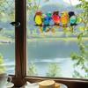 Bird Hanging Window Decor Sun Catcher Acrylic Colorful Animal Art Charm Accessories Bird Figurines Home Decor For Window Wall