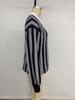 2025 Autumn/Winter Women's Retro Striped Knit Sweater with Lapel