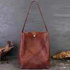 Johnature Large Capacity Retro Women's Bag Genuine Leather Tote Bag Versatile Soft Cowhide Shoulder Bag