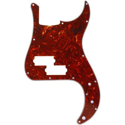 Musiclily Pro 13-Hole Precision Bass PB Pickguard for 4-String Fender Japan Precision Bass, 4-Piece Brown Tortoiseshell Pickguard
