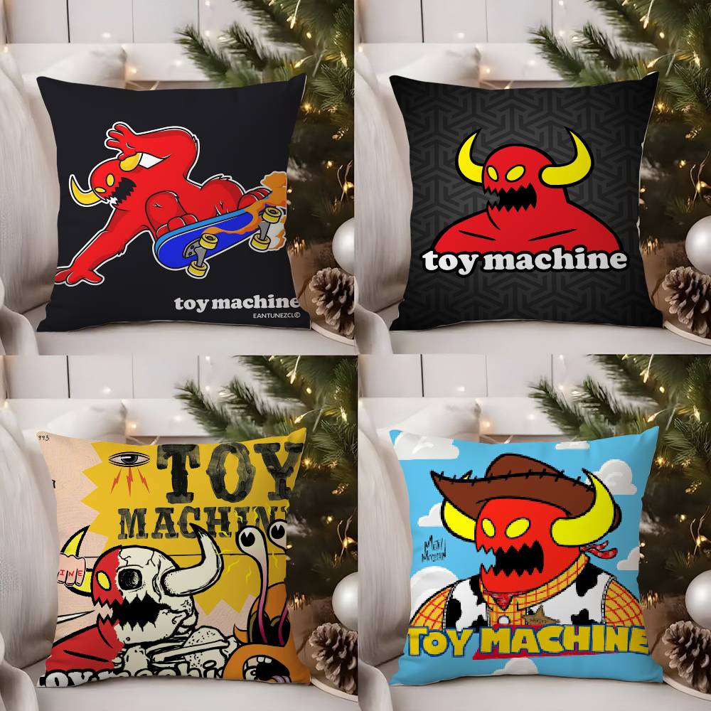 T-Toy M-Machines S-Skates Pillow Case Sofa Short Plush Double-Sided Hd Printing Room Home Office Gift Cushion Cover