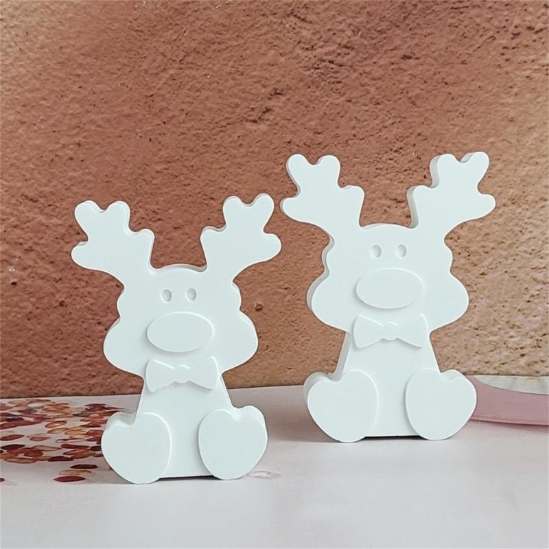 Christmas Elks Silicone Mold For Resin Candle Crafts Premium Flexible Design Perfect Decoration DIY Art Projects