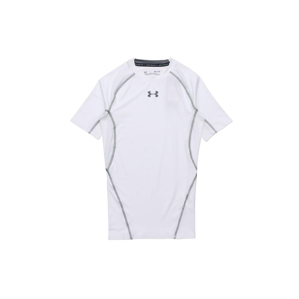 Under Armour Training Sports Compression Short Sleeve Tee Men Tops White 1257468-100