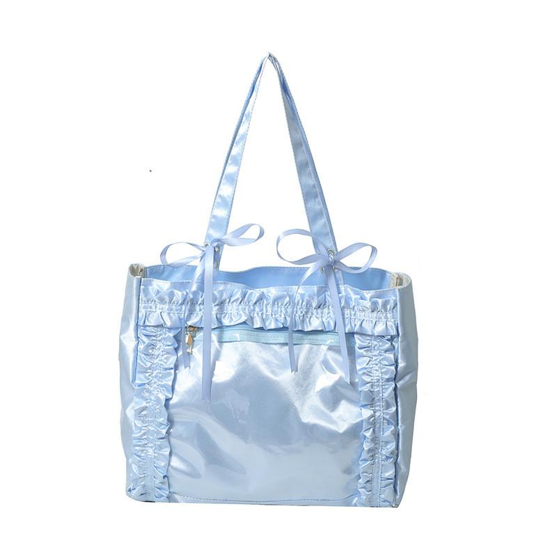 Nylon Bag For Students With Zipper Closure And Inner Pockets For Daily Use