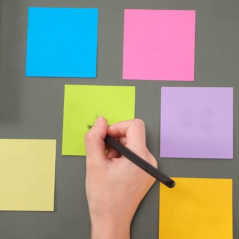 8 Pcs Stickier Note Adhesive Stickier Pad Simple Stickier Notes Aesthetic Memo Pad Colorful Notepads for Office Workers