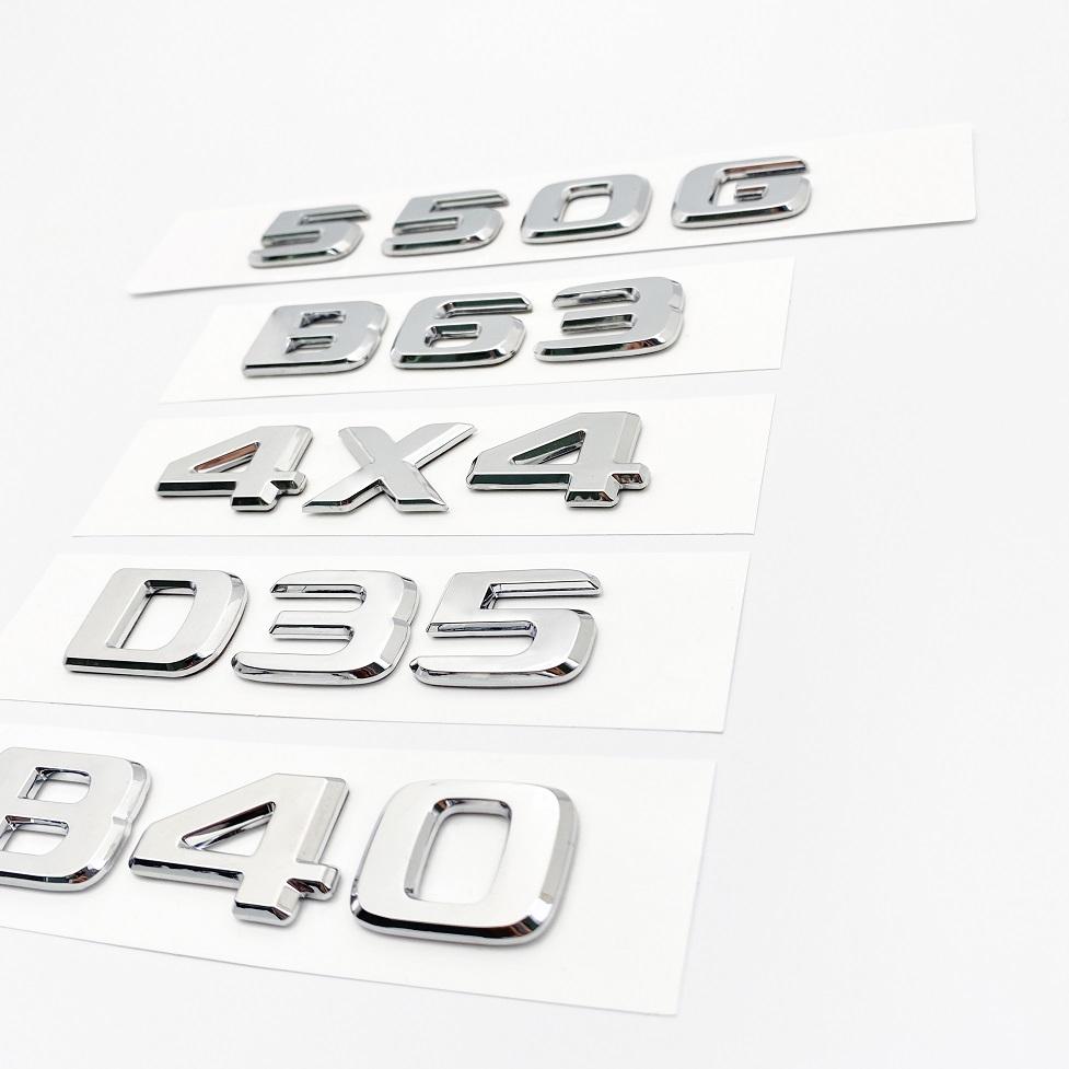 550G 4X4 850 550 D35 B40 D6S B63 3D Letters Chrome Silver Emblem Sticker For W464 Series Car Fender Trunk Rear Badge Sticker