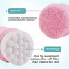 Silicone Facial Cleansing Brush, Manual Pore Cleaning, Blackhead Removal, Soft Bristle Beauty Cleansing Brush