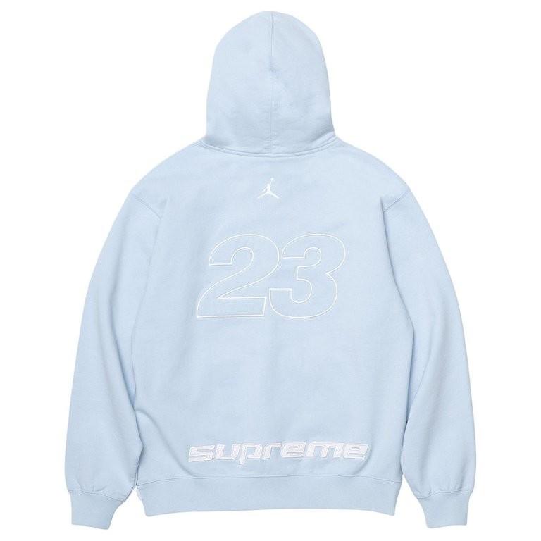 Supreme x Jordan Hooded Sweatshirt Light Blue
